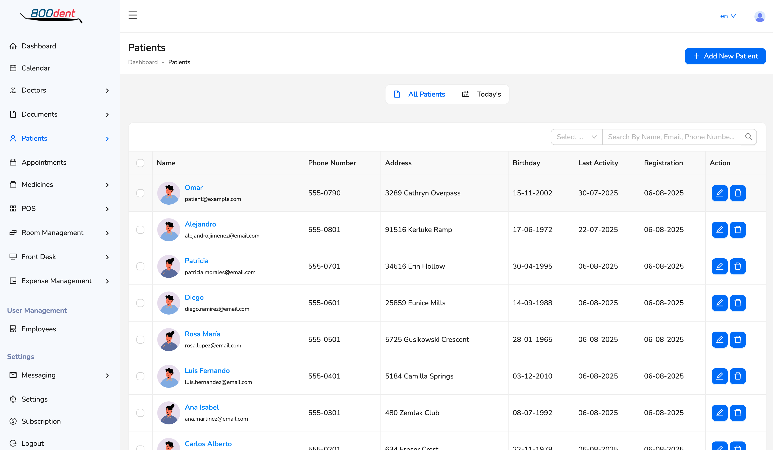 Acceso rápido a tu base de pacientes